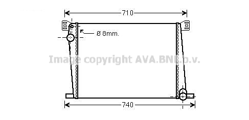 Radiateur de moteur AVA QUALITY COOLING BWA2356