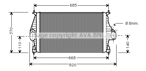 Intercooler (échangeur) AVA QUALITY COOLING CN4050