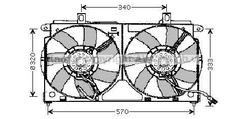 Ventilateur de refroidissement du moteur AVA QUALITY COOLING CN7523