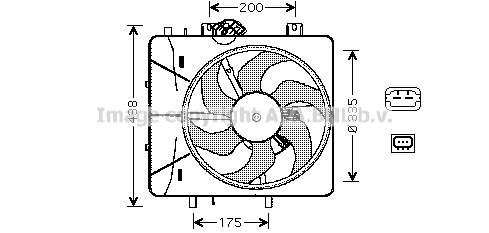 Ventilateur de refroidissement du moteur AVA QUALITY COOLING CN7527