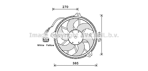 Ventilateur de refroidissement du moteur AVA QUALITY COOLING CN7536