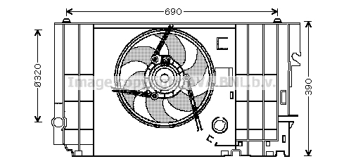 Ventilateur de refroidissement du moteur AVA QUALITY COOLING CN7546