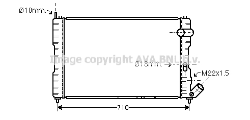 Radiateur de moteur AVA QUALITY COOLING CNA2037