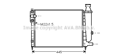 Radiateur de moteur AVA QUALITY COOLING CNA2046