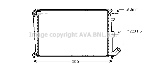 Radiateur de moteur AVA QUALITY COOLING CNA2066