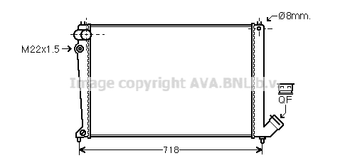 Radiateur de moteur AVA QUALITY COOLING CNA2105