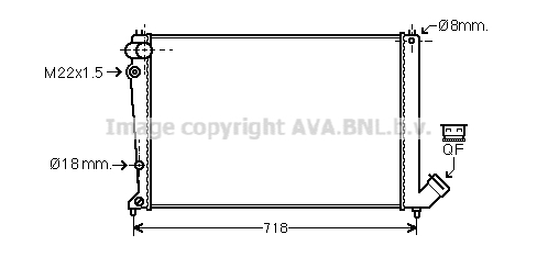 Radiateur de moteur AVA QUALITY COOLING CNA2107