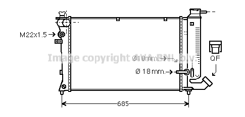 Radiateur refroidissement moteur AVA QUALITY COOLING CNA2110