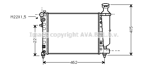 Radiateur de moteur AVA QUALITY COOLING CNA2115