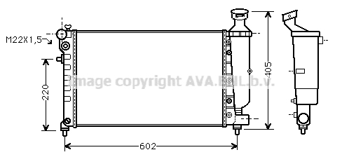 Radiateur de moteur AVA QUALITY COOLING CNA2118