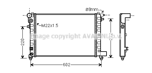 Radiateur de moteur AVA QUALITY COOLING CNA2120