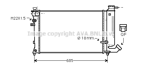 Radiateur de moteur AVA QUALITY COOLING CNA2121