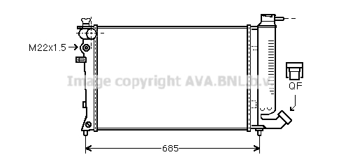 Radiateur de moteur AVA QUALITY COOLING CNA2135