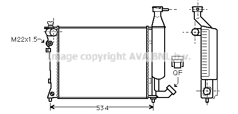 Radiateur de moteur AVA QUALITY COOLING CNA2149