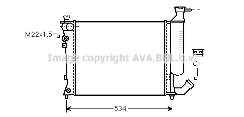 Radiateur refroidissement moteur AVA QUALITY COOLING CNA2154