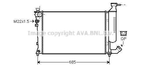 Radiateur refroidissement moteur AVA QUALITY COOLING CNA2155