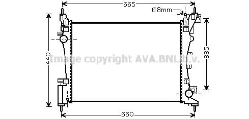 Radiateur de moteur AVA QUALITY COOLING CNA2261