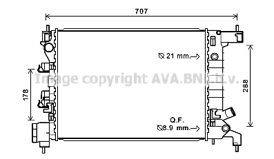 Radiateur refroidissement moteur AVA QUALITY COOLING CTA2047