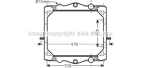 Radiateur de moteur AVA QUALITY COOLING DF2039