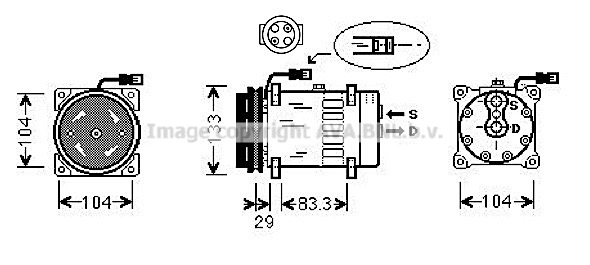 Compresseur AVA QUALITY COOLING DFAK026