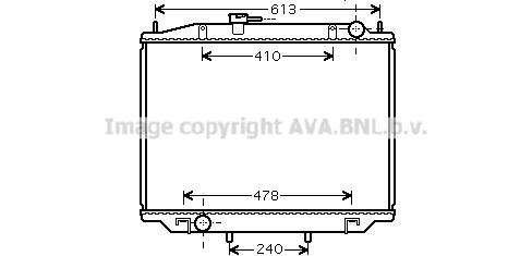 Radiateur de moteur AVA QUALITY COOLING DN2300