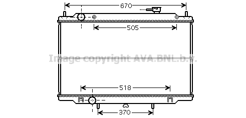 Radiateur de moteur AVA QUALITY COOLING DN2302