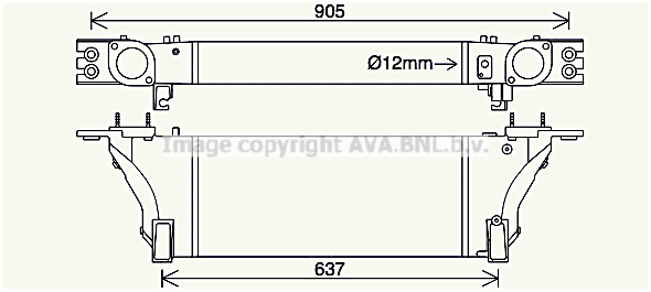 Intercooler (échangeur) AVA QUALITY COOLING DN4455