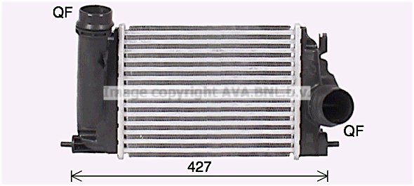 Intercooler (échangeur) AVA QUALITY COOLING DN4458