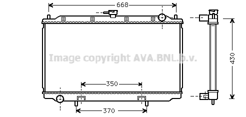 Radiateur de moteur AVA QUALITY COOLING DNA2181