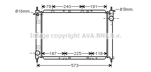 Radiateur de moteur AVA QUALITY COOLING DNA2261