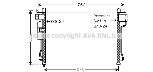 Condenseur de climatisation AVA QUALITY COOLING DNA5299D