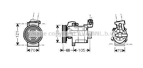 Compresseur de climatisation AVA QUALITY COOLING DNK306