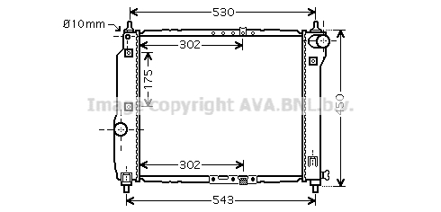 Radiateur de moteur AVA QUALITY COOLING DWA2066