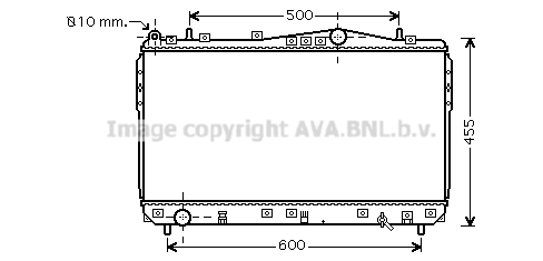 Radiateur de moteur AVA QUALITY COOLING DWA2073