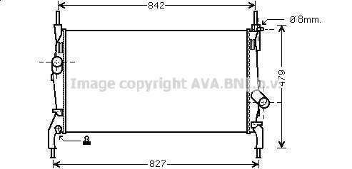 Radiateur de moteur AVA QUALITY COOLING FDA2405