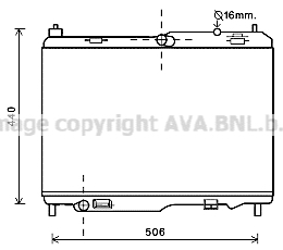 Radiateur de moteur AVA QUALITY COOLING FD2442