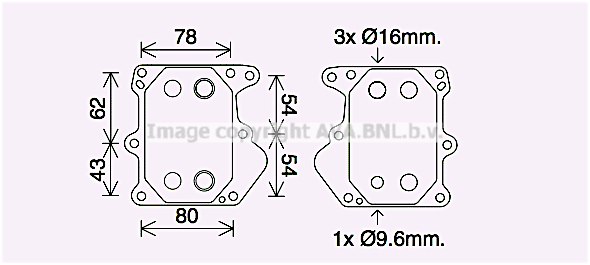 Radiateur d'huile AVA QUALITY COOLING FD3625