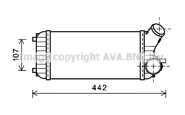 Intercooler (échangeur) AVA QUALITY COOLING FD4472