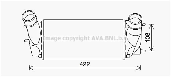 Intercooler (échangeur) AVA QUALITY COOLING FD4648