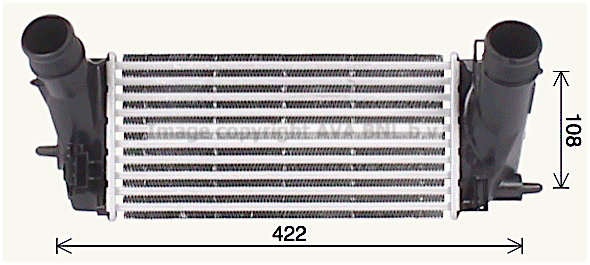 Intercooler (échangeur) AVA QUALITY COOLING FD4658