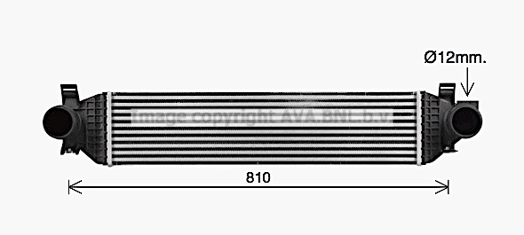 Intercooler (échangeur) AVA QUALITY COOLING FD4691