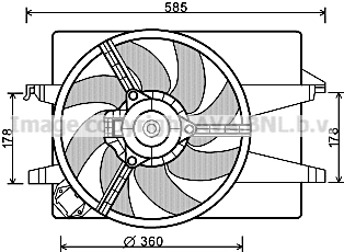 Ventilateur de refroidissement du moteur AVA QUALITY COOLING FD7553