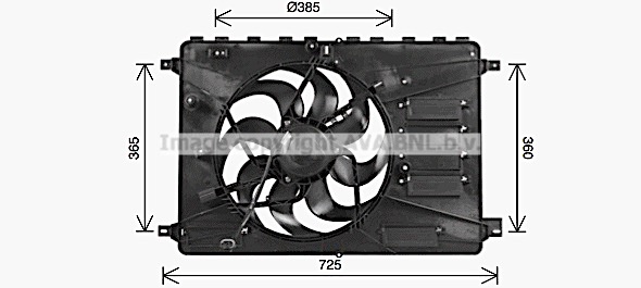 Ventilateur de refroidissement du moteur AVA QUALITY COOLING FD7554