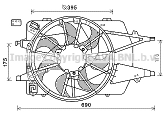 Ventilateur de refroidissement du moteur AVA QUALITY COOLING FD7577