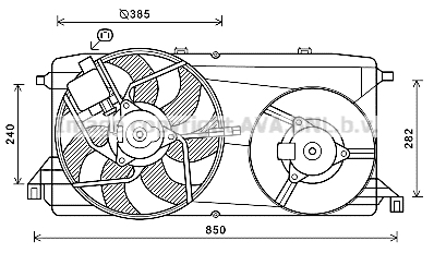 Ventilateur de refroidissement du moteur AVA QUALITY COOLING FD7580