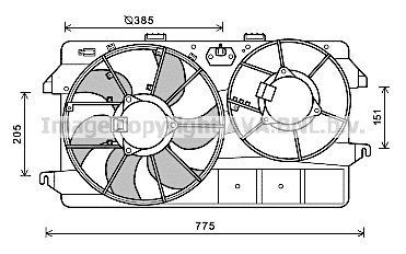 Ventilateur de refroidissement du moteur AVA QUALITY COOLING FD7591