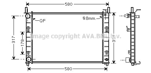 Radiateur de moteur AVA QUALITY COOLING FDA2326