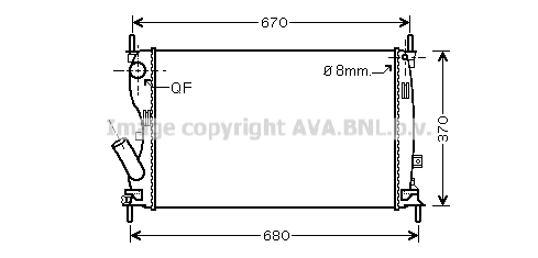 Radiateur de moteur AVA QUALITY COOLING FDA2408