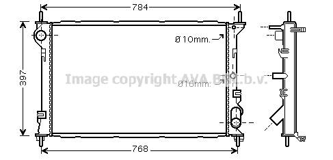 Radiateur de moteur AVA QUALITY COOLING FDA2411