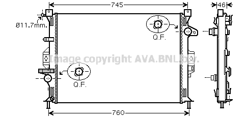 Radiateur de moteur AVA QUALITY COOLING FDA2421